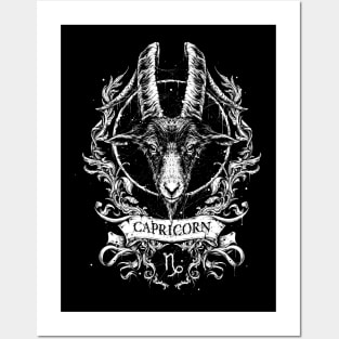 capricorn zodiac Posters and Art